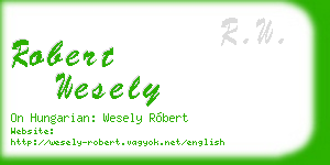 robert wesely business card
